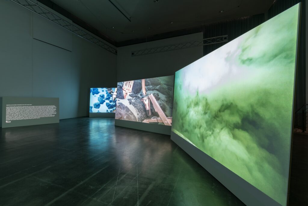 Exhibition view Armin Linke: Oceans – Dialogues Between Ocean Floor and Water Column. Photo © Edith-Russ-Haus