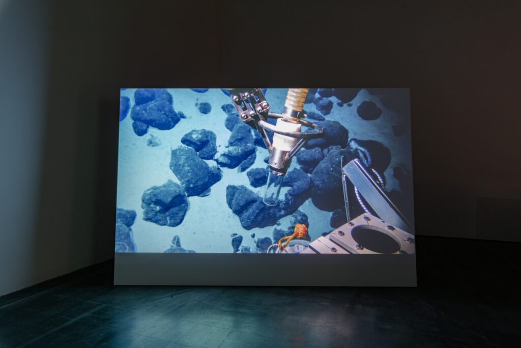 Exhibition view Armin Linke: Oceans – Dialogues Between Ocean Floor and Water Column. Photo © Edith-Russ-Haus