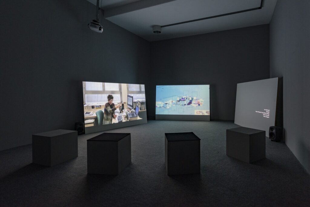 Exhibition view Armin Linke: Oceans – Dialogues Between Ocean Floor and Water Column. Photo © Edith-Russ-Haus