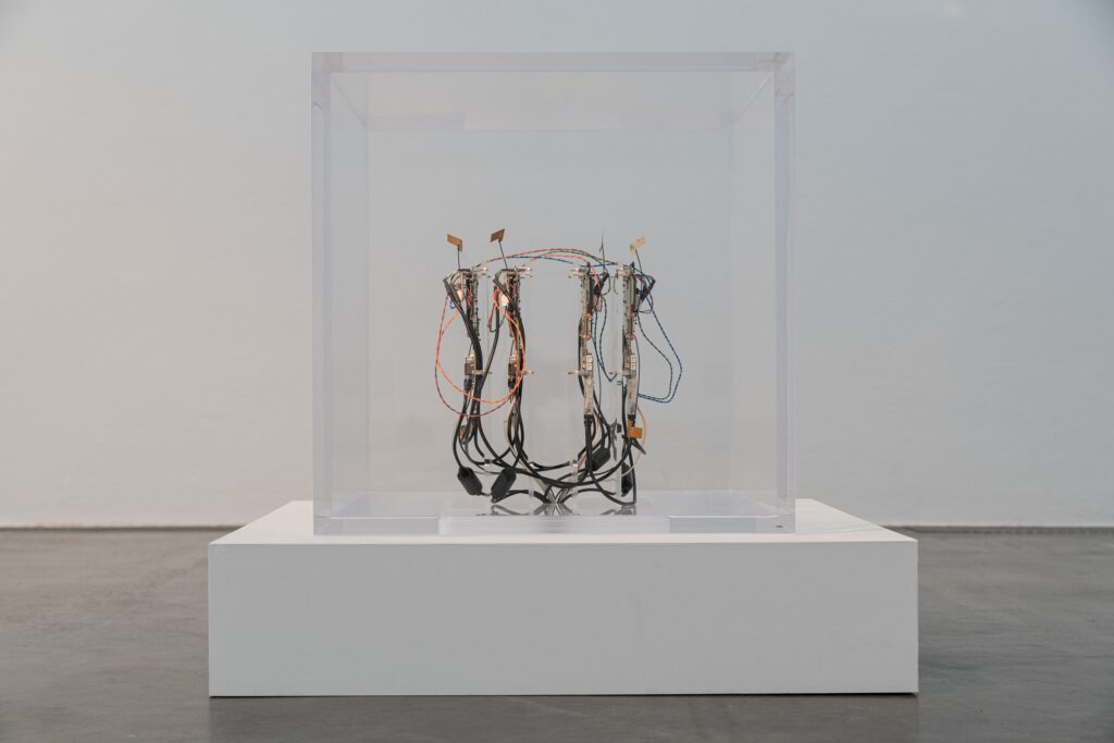 Exhibition view Trevor Paglen & Jacob Appelbaum: Autonomy Cube. Photo © Edith-Russ-Haus