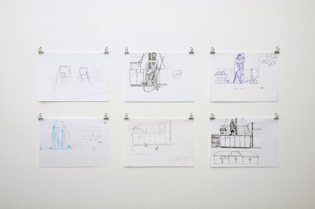 Guy Ben-Ner: Drawings. Photo Franz J Wamhof © Edith-Russ-Haus Guy Ben-Ner: Drawings. Photo Franz J Wamhof © Edith-Russ-Haus