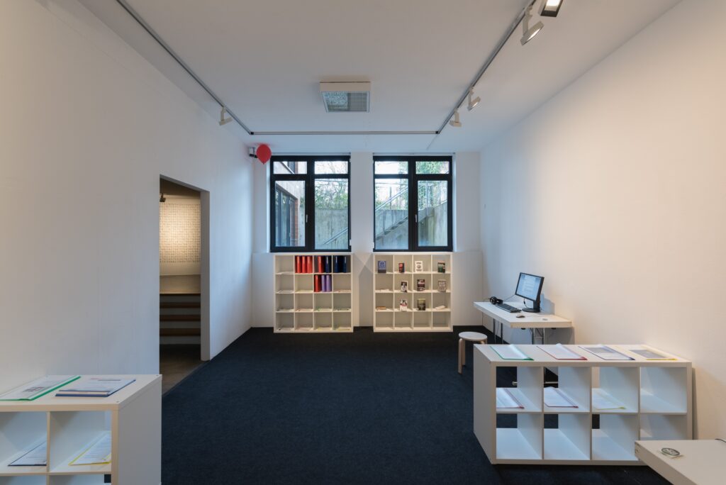 Exhibition view Trevor Paglen & Jacob Appelbaum: Autonomy Cube. Photo © Edith-Russ-Haus