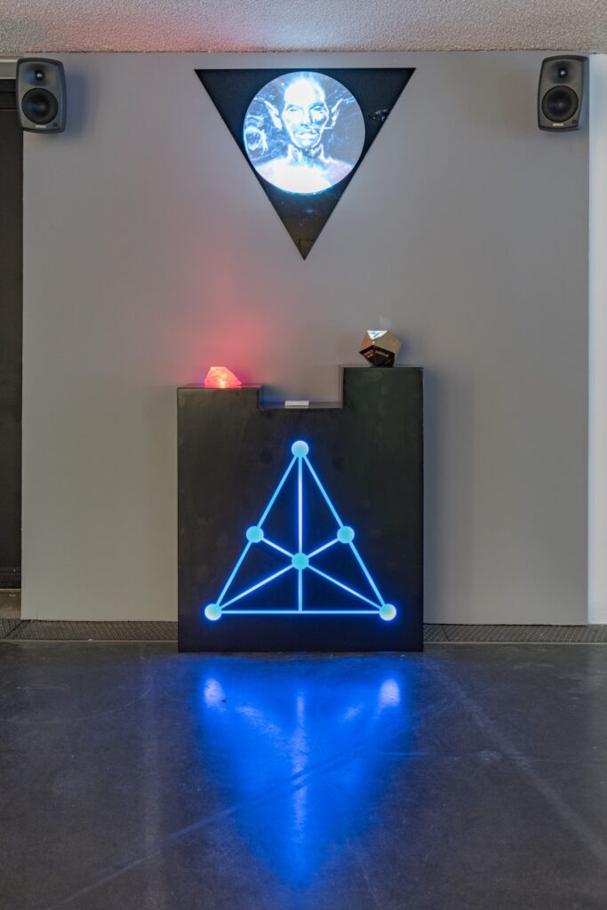 Zach Blas: Icosahedron 1.1 (Ikosaeder 1.1). Foto © Edith-Russ-Haus