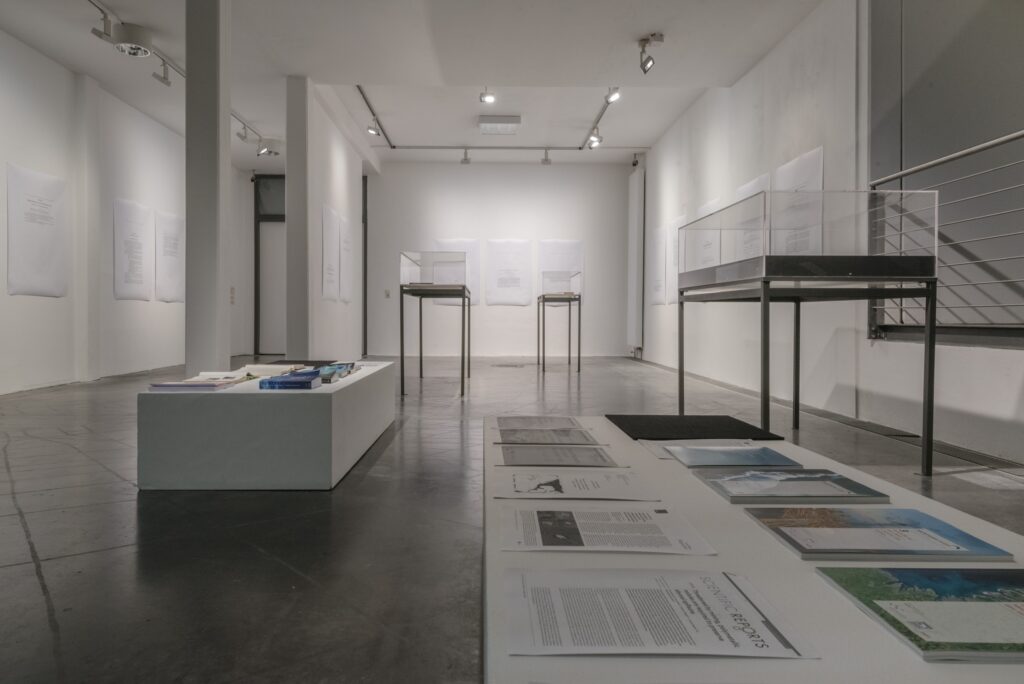 Exhibition view Armin Linke: Oceans – Dialogues Between Ocean Floor and Water Column. Photo © Edith-Russ-Haus