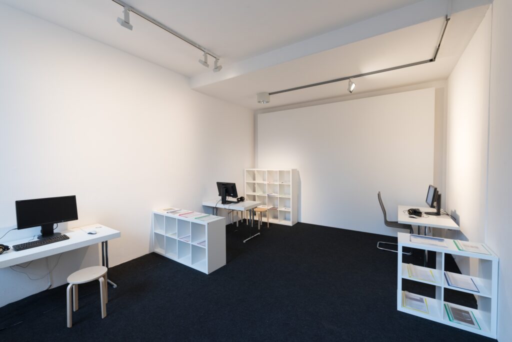 Exhibition view Trevor Paglen & Jacob Appelbaum: Autonomy Cube. Photo © Edith-Russ-Haus