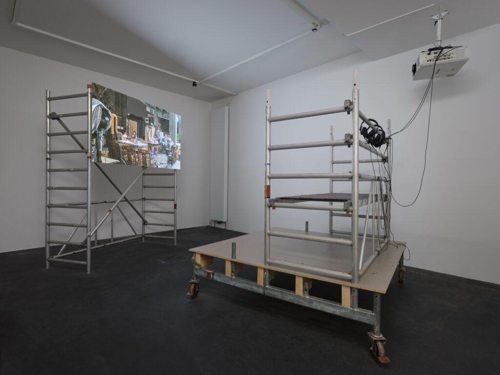 Karolina Bregu?a: Living Room Under the Flyover. Photo © Haus für Medienkunst 2024